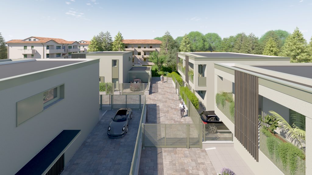 Vista alto Via Marelli Villa Monza Vista dall'alto delle nuove costruzioni a Monza in via Marelli